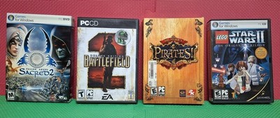 PC CD GAME LOT Windows Lego Star Wars Battlefield Sid Meier Pirates Sacred 2