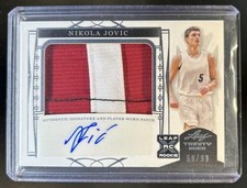 2022-23 Leaf Trinity Nikola Jovic Patch Auto RC Silver #/99 USA Rookie