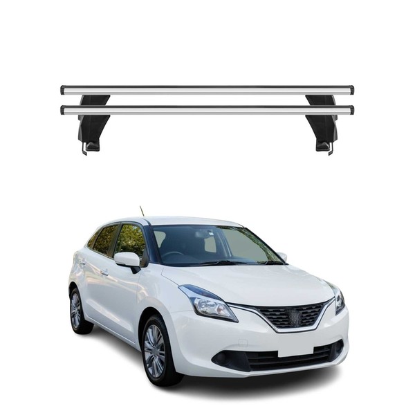 Menabo DachträGer GrundtäGer FüR Suzuki Baleno 2015-2019 Pre-Fl 50Kg Alu Grau 2X-image