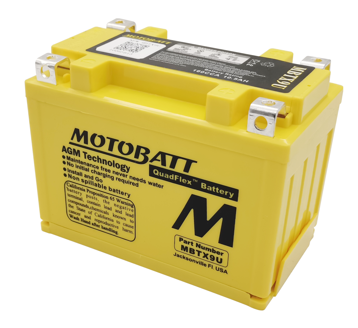 Motobatt Premium Battery for Benelli Imperiale 400 2019-2025 MBTX9U AGM