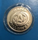 Silver Medallion HAPPY HALLOWEEN  1 Troy Ounce.  .999 Fine Silver Uncirculated