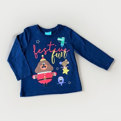 Hey Duggee festlich Spaß Frohe Weihnachten T-Shirt Top Alter 9-12 Monate blau Jersey