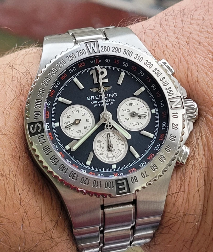 RARE BREITLING HERCULES REF A39363 CHRONOGRAPH CHRONOMETER AUTOMATIC 45MM - Image 4 of 4
