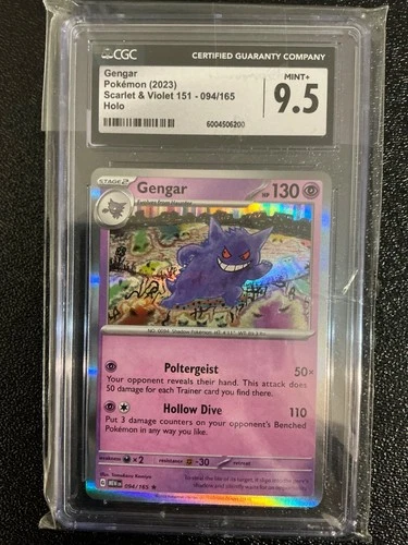 2023 Pokemon Scarlet & Violet 151 Gengar 094/165 Holo Rare - CGC 9.5 Mint+ 🌟👻