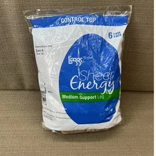 L’eggs Sheer Energy Pantyhose 6pk Sz A Nude Control Top Medium Support Leggs