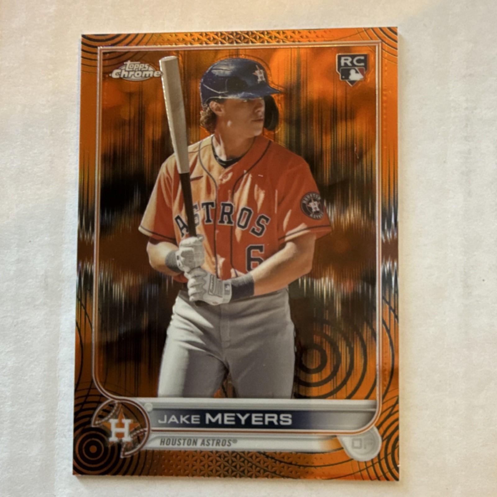 Topps 2022 Chrome Sonic #114 Jake Meyers Astros Orange & Black Refractor /25