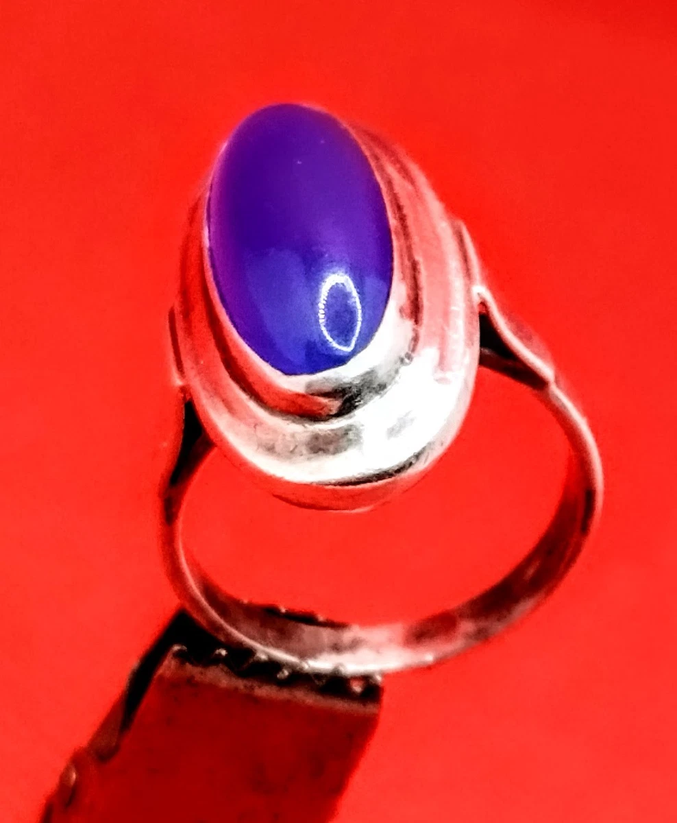 ANCIENNE BAGUE EN argent massif et oeil de chat EUR 18,00 - PicClick FR