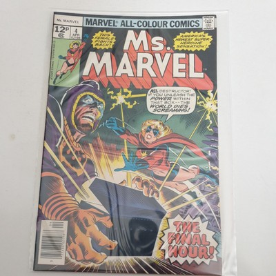 Marvel Comic Ms. Marvel #4 1977 Rare VFN Vol 1 Carol DANVERS Bronze Age Free P&P
