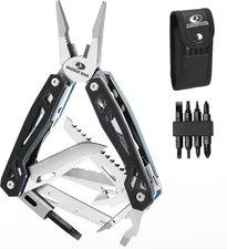 Multitool, 21-In-1 Stainless Steel Pocket Knife with G10 Handle, Screwdriver Sle