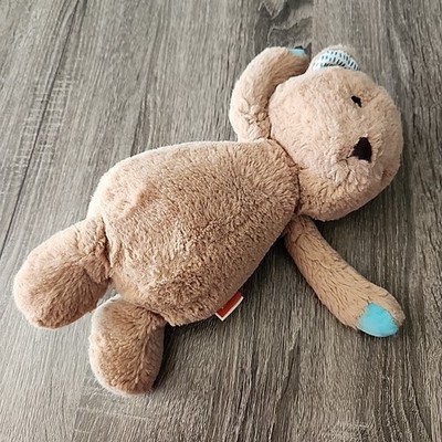Battat B Softies Cara Mellow Bear Plush Brown Teal Paws Polka Dot Ears 10 
