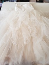 Tiered Tea-Length Tulle Dress DAVID'S BRIDAL  WG1253 Size 8 