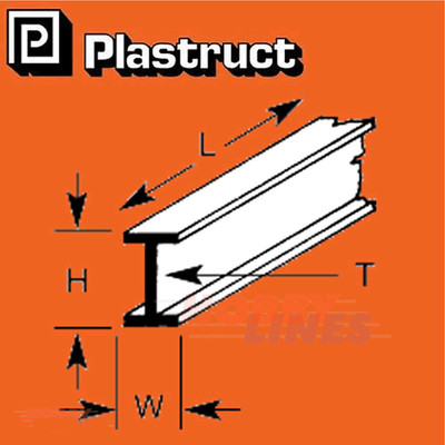 I-TRÄGER 1,6mm-15,9mm RSJ Stahl ABS Kunststoff Polystyrol BFS PLASTRUCT