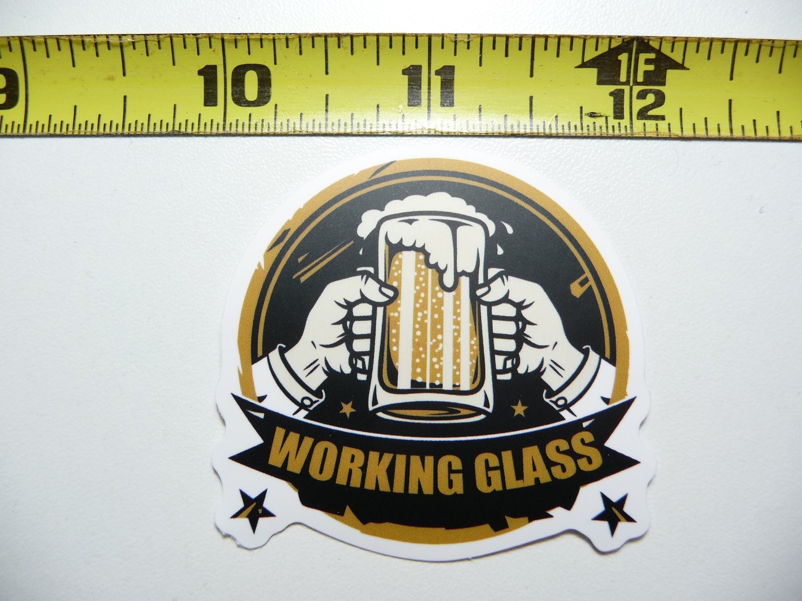 Funny Sarcastic Working Glass Beer Decal Sticker for Job Skills