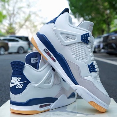 Nike Jordan 4 Retro SB ''Navy Blue'' Men's Mid Top Basketball Shoes Size 7-12