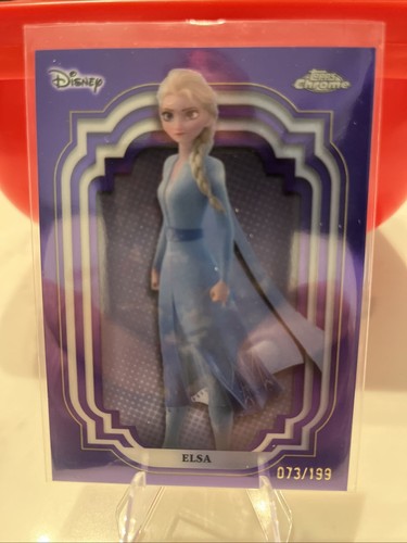 2024 Topps Chrome Disney #153 Elsa Purple Refractor /199