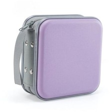 LIOVODE DVD Case, 48 Capacity Hard Plastic CD Case Holder for Car - Lavender