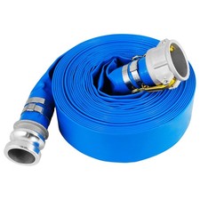 50 Ft Heavy Duty PVC Discharge Hose - Durable Lay Flat Pool Drain Solution