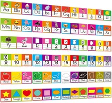 Alphabet Letters ABC Number 0-20 Colors Shapes for Classroom Wall Decor
