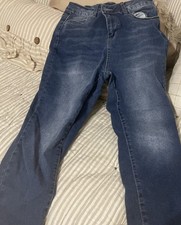 Womens Jeans Size Medium 6 Blue Denim High Rise Straight Leg