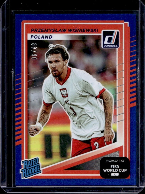 2025-26 Donruss World Cup 26' Przemyslaw Wisniewski Rated Rookie Blue #/49