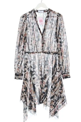 REISS Robe chiffon Dames Robe T EU 40 noir-crème-gris clair style décontracté - Photo 1/4