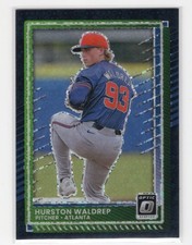 Hurston Waldrep 2025 Donruss #58 Optic Black Pandora Atlanta Braves