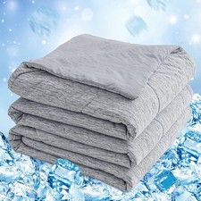 Cooling Comforter Twin Size, Cooling Blanket for Hot Sleeper, Q-Max