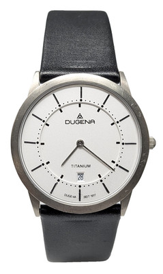 Uhr Dugena Modena All Titanium Ultra-Thin Watch 37mm Gewicht 28 Gramm clock