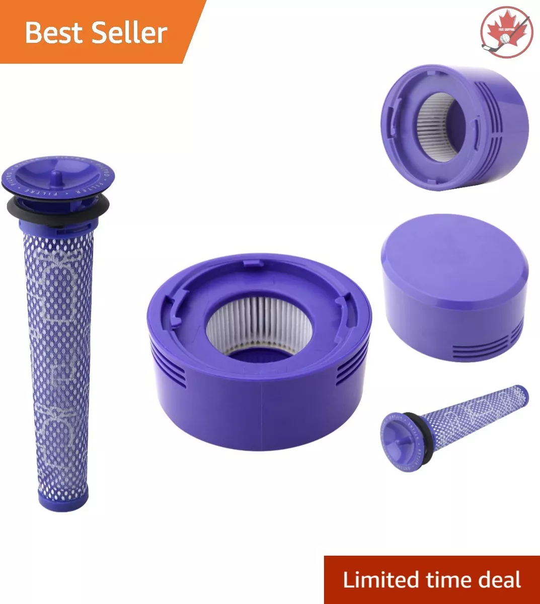 Dyson V7 V8 Pre Filter HEPA Post Filter Kit Optimal Filtration