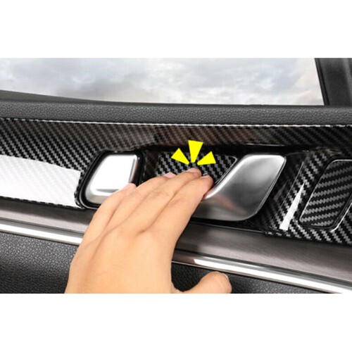 For Kia K5 2021-2023 Carbon Fiber Car Interior Door Handle Frame cover Trim 5pcs - Picture 5 of 12