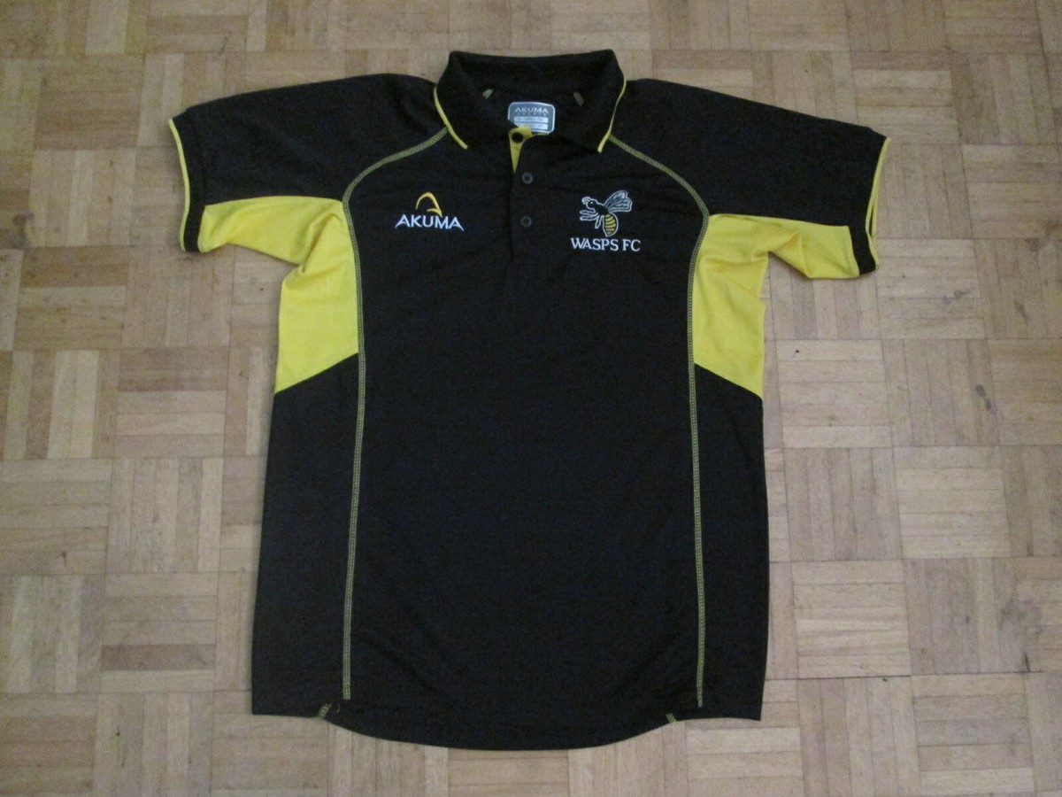 London Wasps Polo Rugby Shirt Akuma- Size Adult Small UK