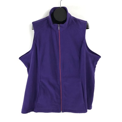 NEW Lands' End Polartec Aircore 100 Fleece Vest Women's Plus 3X Purple Outdoor