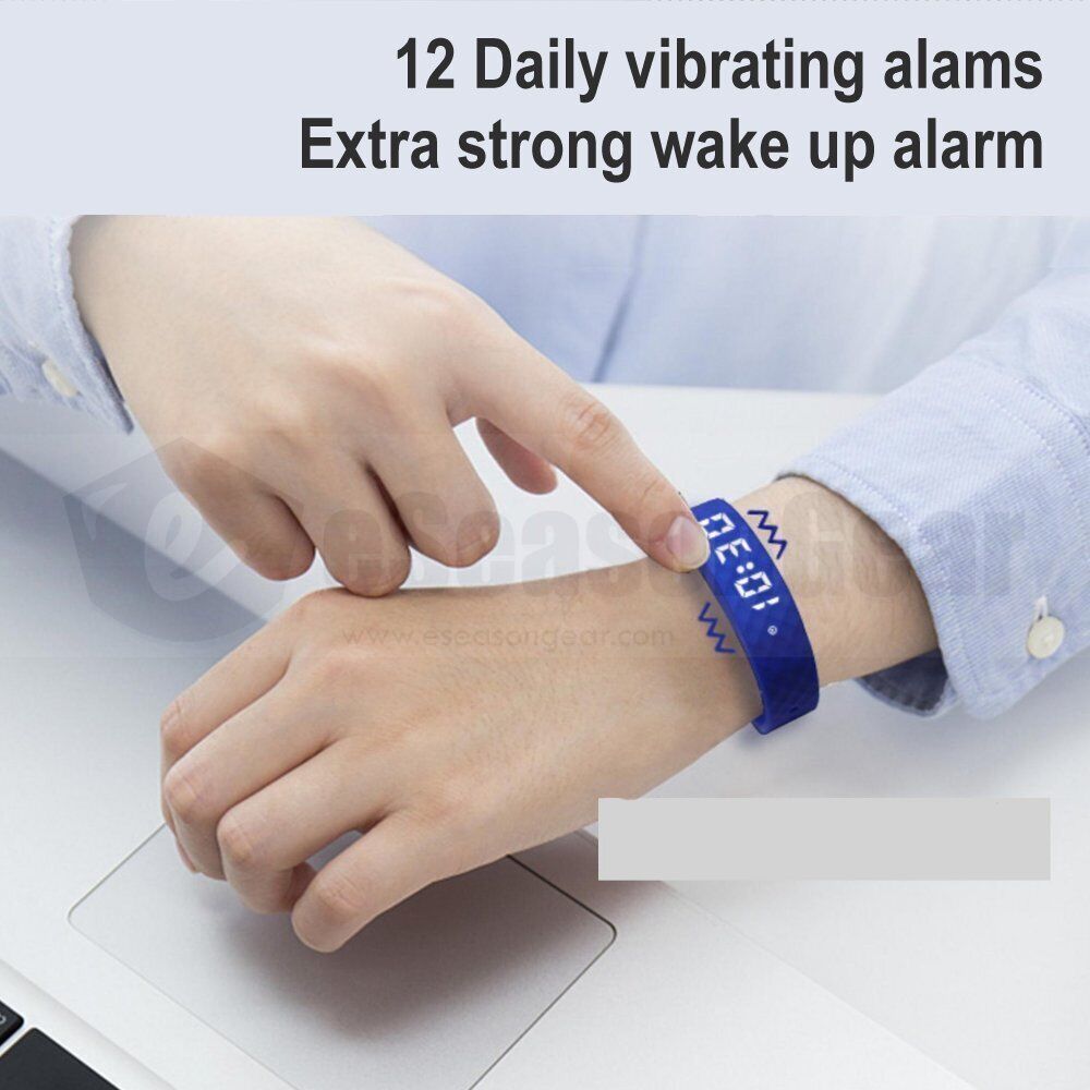 Mua Coolfire - Silent Wake Yourself Up Wristband Vibrating Alarm Watch for  Couples, Students, Hearing Impaired. Silent Wrist Shock Alarm Clock. Vibration  Alarm Bracelet, Vibrating Alarm Clock (Black) trên Amazon Mỹ chính