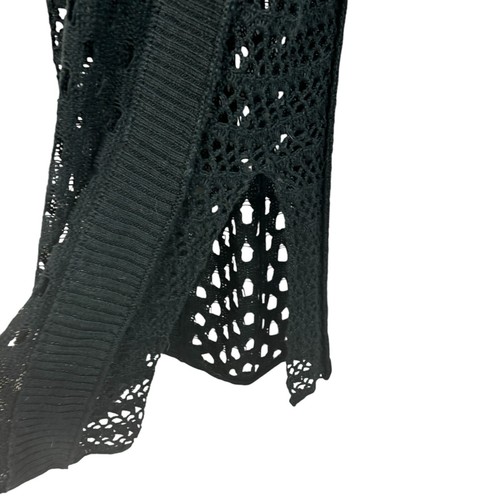 Maxi abito maglione AllSaints Elkin nero all'uncinetto a mano 100% lino taglia US 4/ UK 8 - Foto 5 di 8