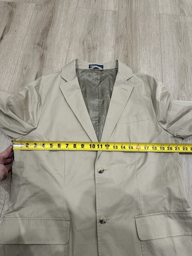 Polo Ralph Lauren Beige Cotton Chino Blazer Jacket Unstructured 42R - 第 12/15 張圖片