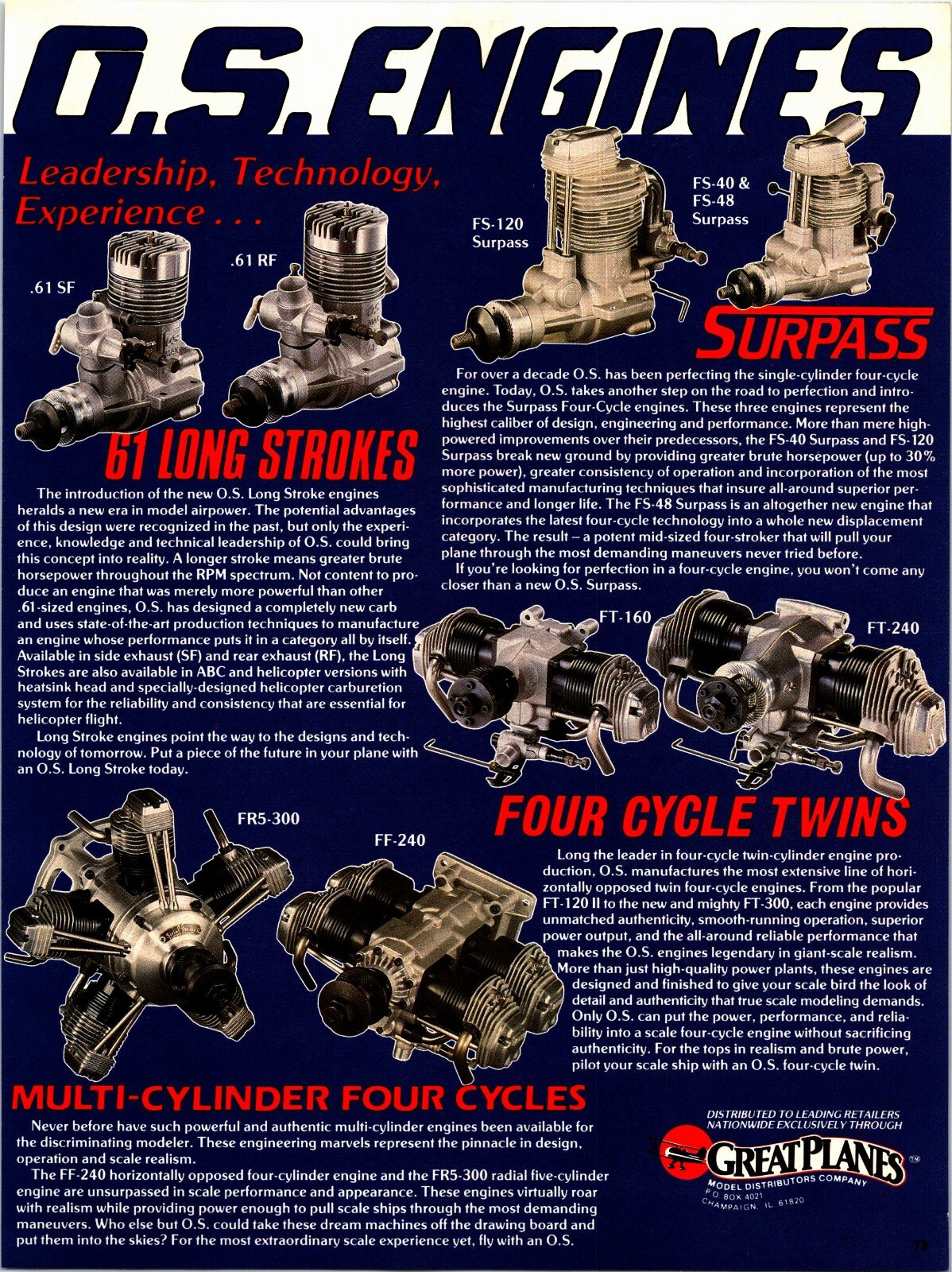 OS Engines .61 SF Engine RC Ephemera Print Ad Wall Art Decor Surpass 4 ...