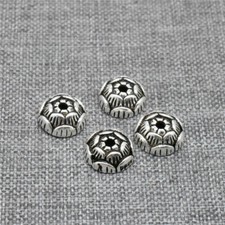 5 Sterling Silver Lotus Bead Caps Flower Bead for Yoga Meditation