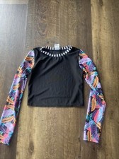 Art Class Girls Tropical Swim Top UP50 , Multicolor Size XL 14/16 NWOT