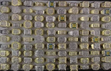 35pcs Wholesale Job Lots Men Jewelry Silver/Gold P Filled Rhinestone Cool Rings