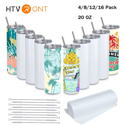 HTVRONT 20 Unzen ''Straight'' Sublimation Tumbler aus Edelstahl für Sublimation