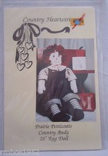 Country Heartstrings County Andy 20" Rag Doll Raggedy Andy Sewing Pattern ONLY