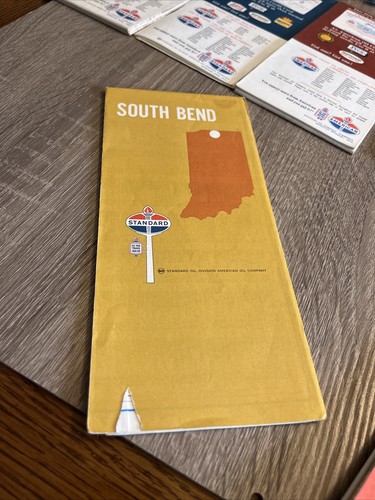 Vintage 1960s-70s American Standard Oil Road Maps (8) US States PA DC ND SD IN - Picture 12 of 12