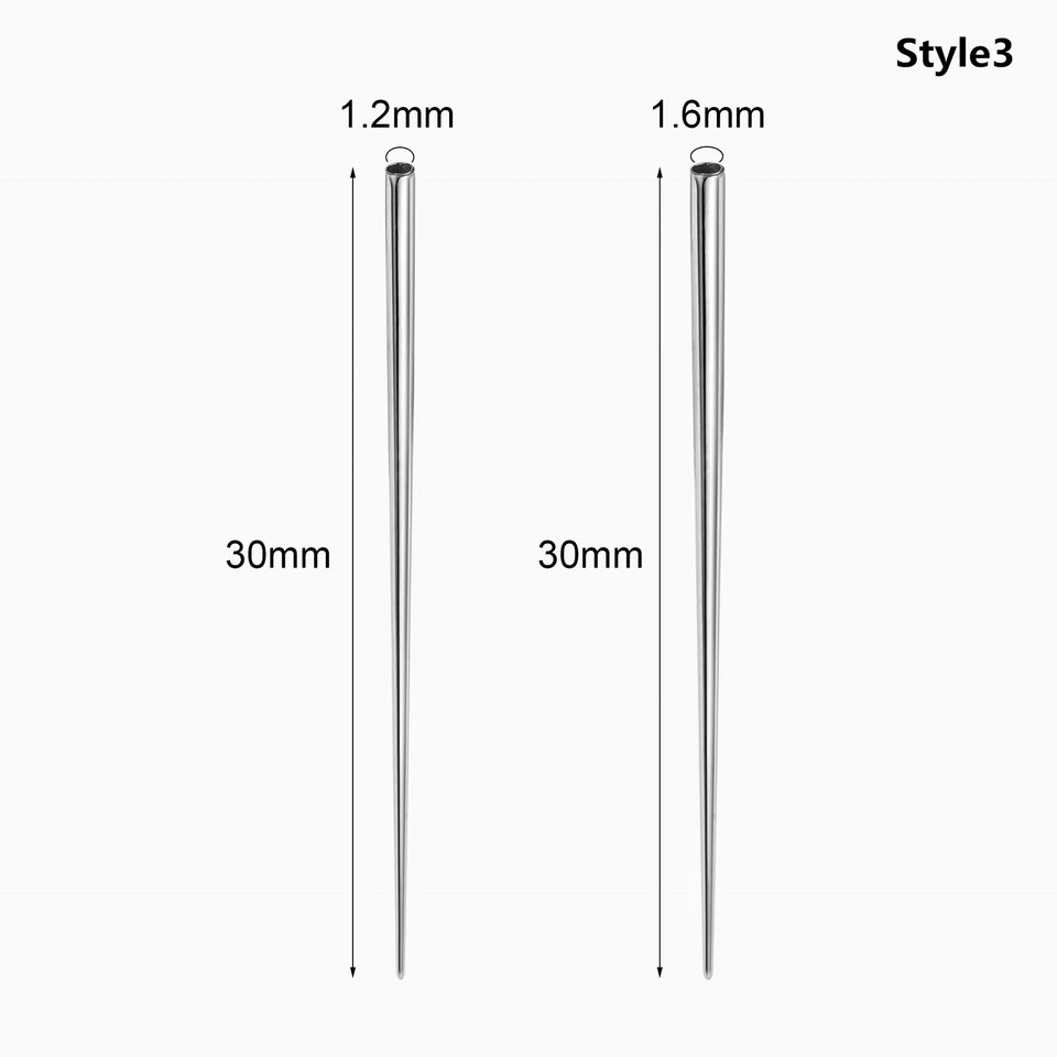 G23 Titanio Piercing Inserción Pin Cónico 14G 16G 18G Nariz/Oreja Piercing Agujas Foto 4 de 4