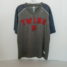 Minnesota Twins MLB Short Sleeve Dynasty T-Shirt Gray Mens Medium 