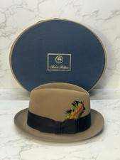 Vintage Brooks Brothers Fedora Hat Size 7 Felt Feather Band