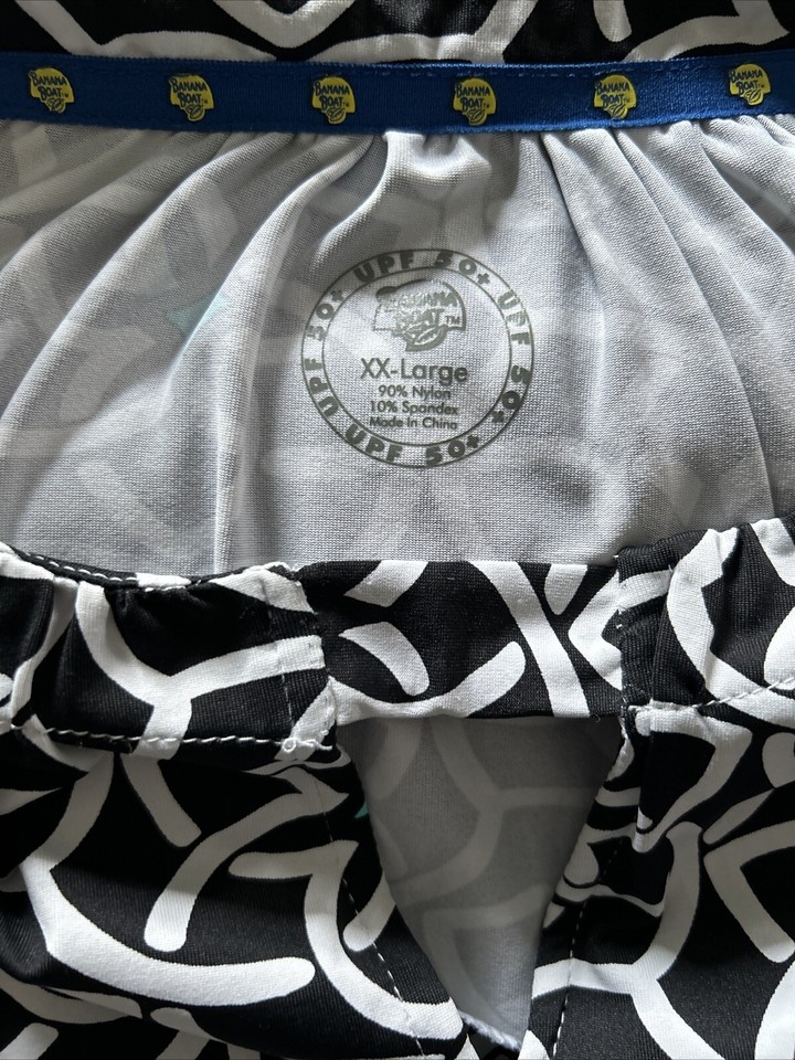 Banana Boat Sleeveless Sun Dress Black Print Size XXL(Fits Size1416