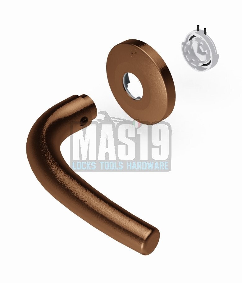 MEZZA MANIGLIA SECUREMME ROMA C/MOLLA COLORE BRONZO F4