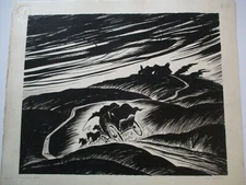 ARTHUR SHERMAN PAINTING ANTIQUE WPA ERA LANDSCAPE MODERNIST EXPRESSIONISM