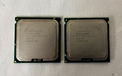 Lot of 2 - Intel Dual Core Xeon 2.66GHz LGA771 5150 CPU Processor SL9RU