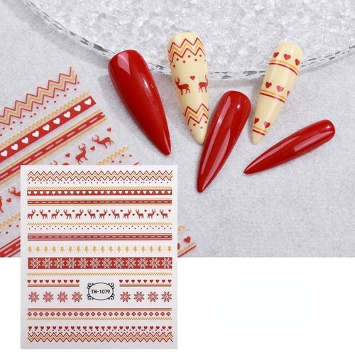 Back Glue Nail Art Sticker Nail Decoration Nail Decals Christmas Nail Sticker - Picture 12 of 24